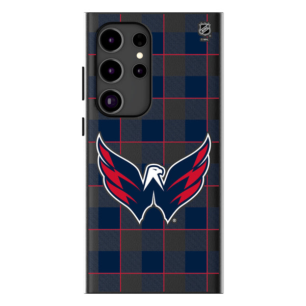 Washington Capitals Plaid Galaxy MagSafe Compatible Phone Case