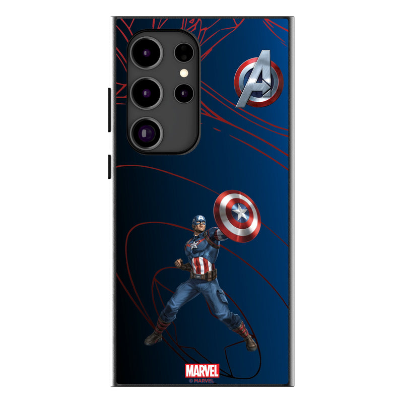 Marvel Avengers Captain America MechLine Galaxy MagSafe Compatible Phone Case