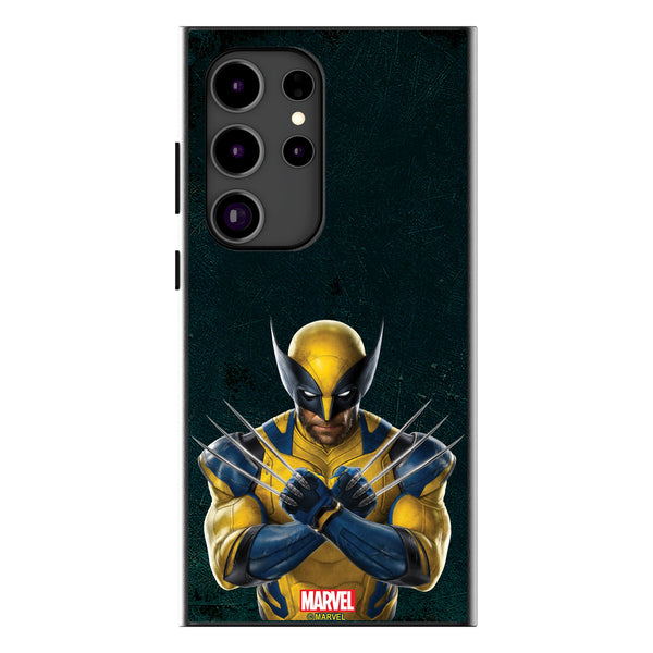 Marvel Deadpool Wolverine Badge Galaxy MagSafe Compatible Phone Case