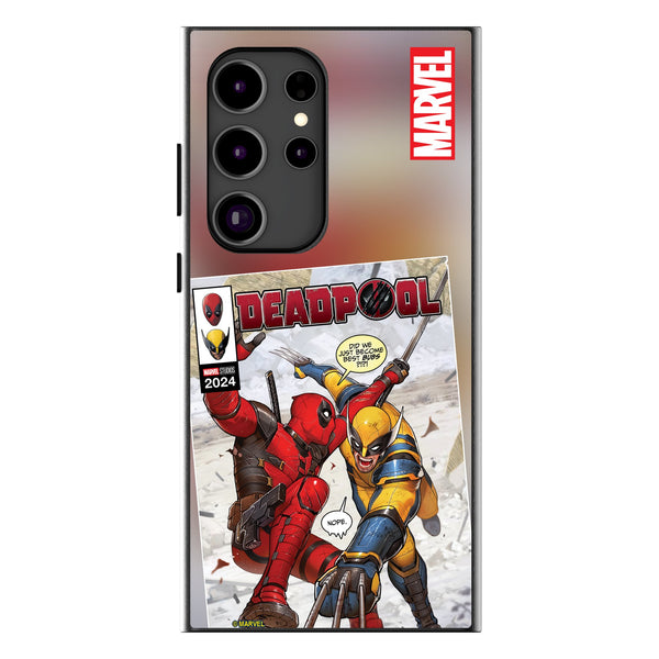 Marvel Deadpool Wolverine Cover Art Galaxy MagSafe Compatible Phone Case