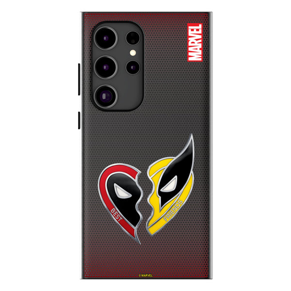 Marvel Deadpool Wolverine Grid Galaxy MagSafe Compatible Phone Case