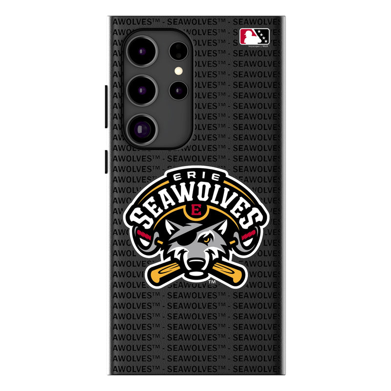 Erie SeaWolves Text Backdrop Galaxy MagSafe Compatible Phone Case