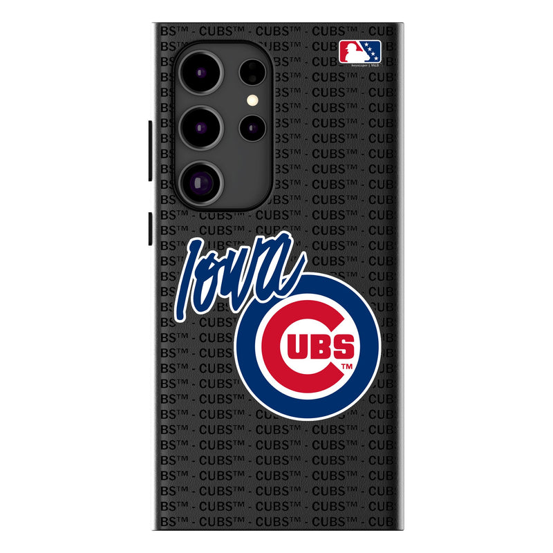 Iowa Cubs Text Backdrop Galaxy MagSafe Compatible Phone Case