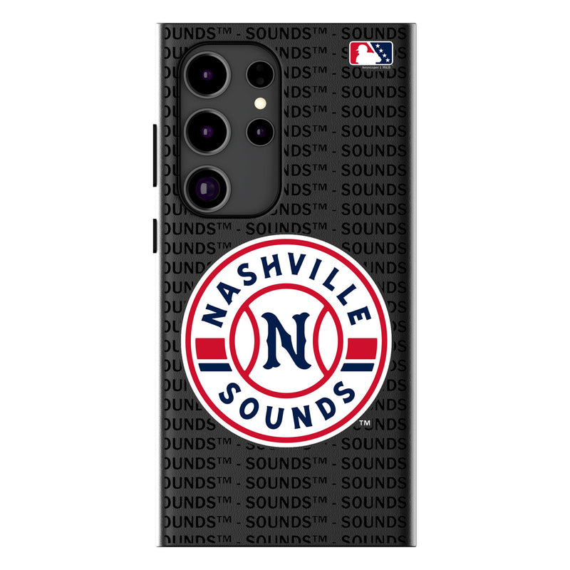 Nashville Sounds Text Backdrop Galaxy MagSafe Compatible Phone Case