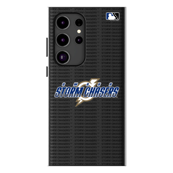 Omaha Storm Chasers Text Backdrop Galaxy MagSafe Compatible Phone Case