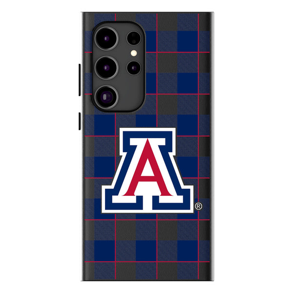 University of Arizona Wildcats Plaid Galaxy MagSafe Compatible Phone Case