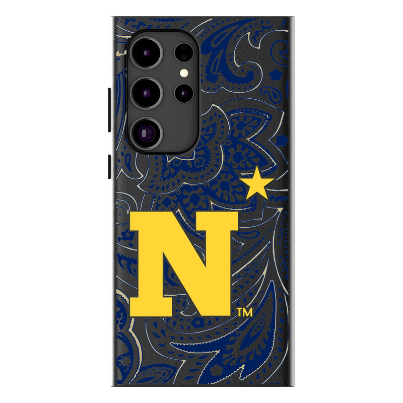 United State Naval Academy Midshipmen Paisley Galaxy MagSafe Compatible Phone Case