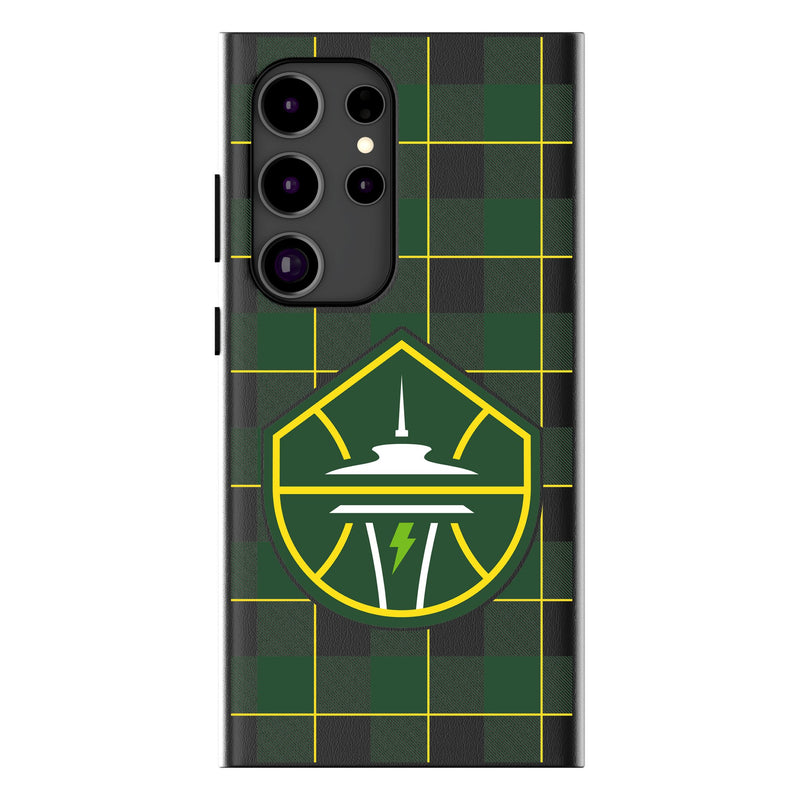 Seattle Storm Plaid Galaxy MagSafe Compatible Phone Case