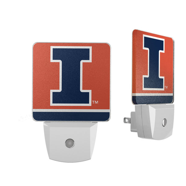 University of Illinois Fighting Illini Stripe Night Light 2-Pack