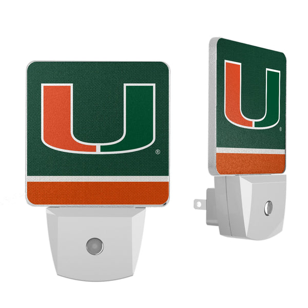 University of Miami Hurricanes Stripe Night Light 2-Pack