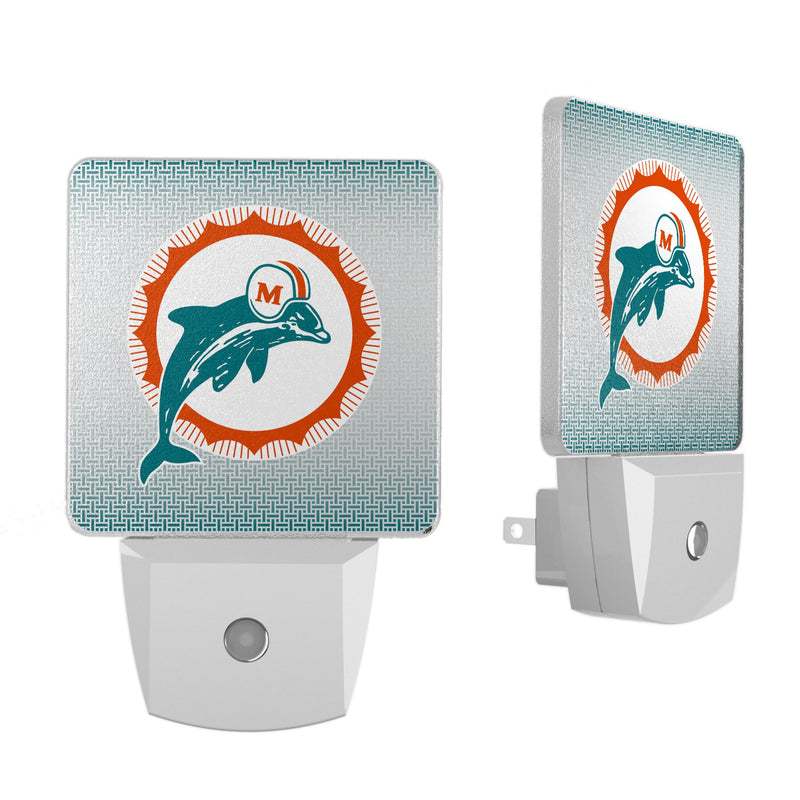 Miami Dolphins 1966-1973 Historic Collection Linen Night Light 2-Pack