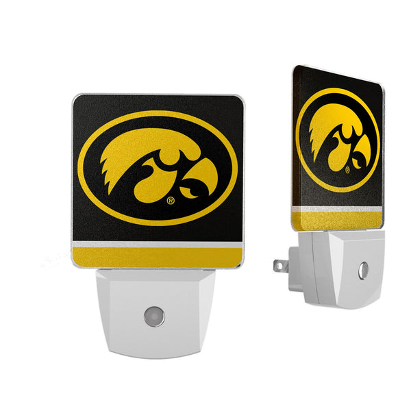 University of Iowa Hawkeyes Stripe Night Light 2-Pack