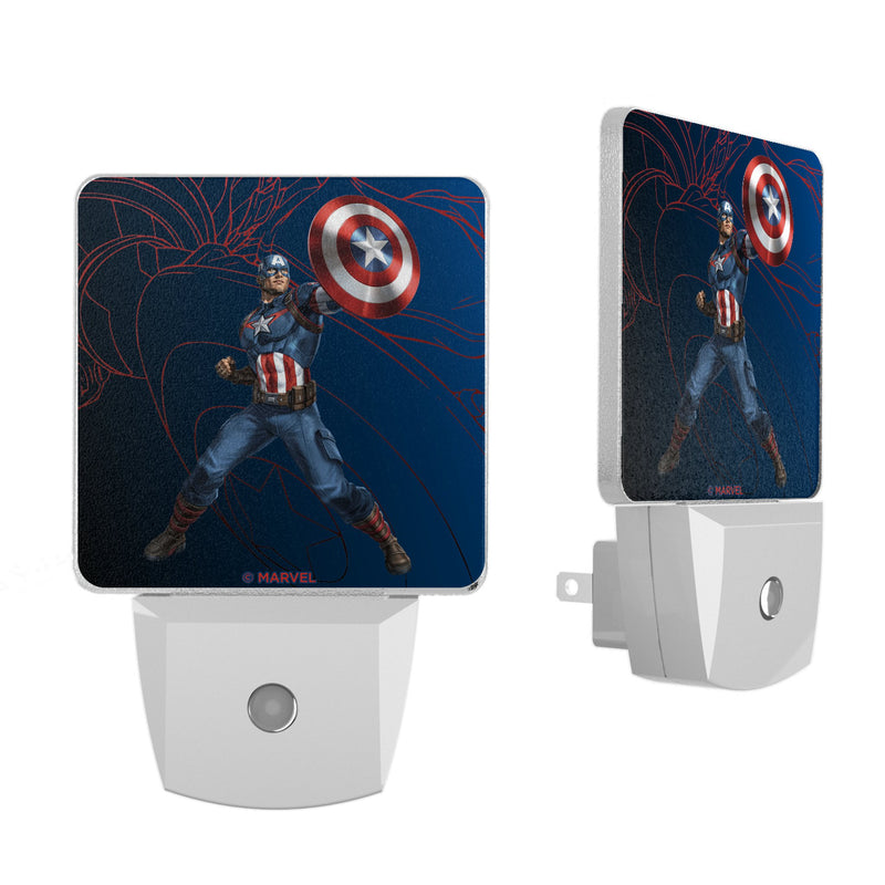 Marvel Avengers Captain America MechLine Night Light 2-Pack