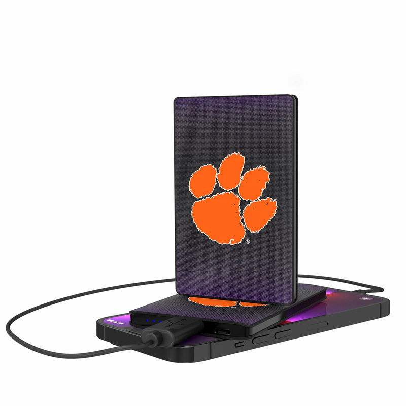 Clemson University Tigers Linen 2500mAh Credit Card Powerbank