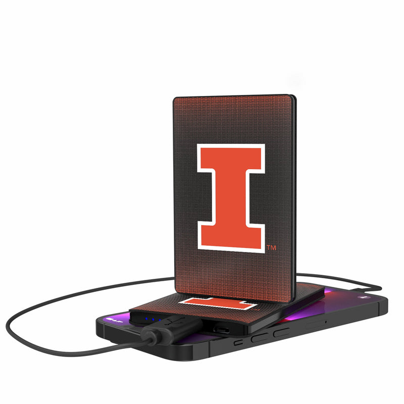 University of Illinois Fighting Illini Linen 2500mAh Credit Card Powerbank