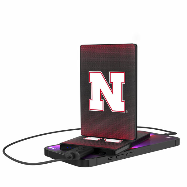 University of Nebraska Huskers Block N Linen 2500mAh Credit Card Powerbank