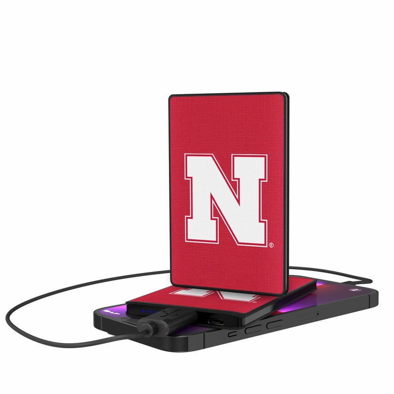 University of Nebraska Huskers Block N Solid 2500mAh Credit Card Powerbank