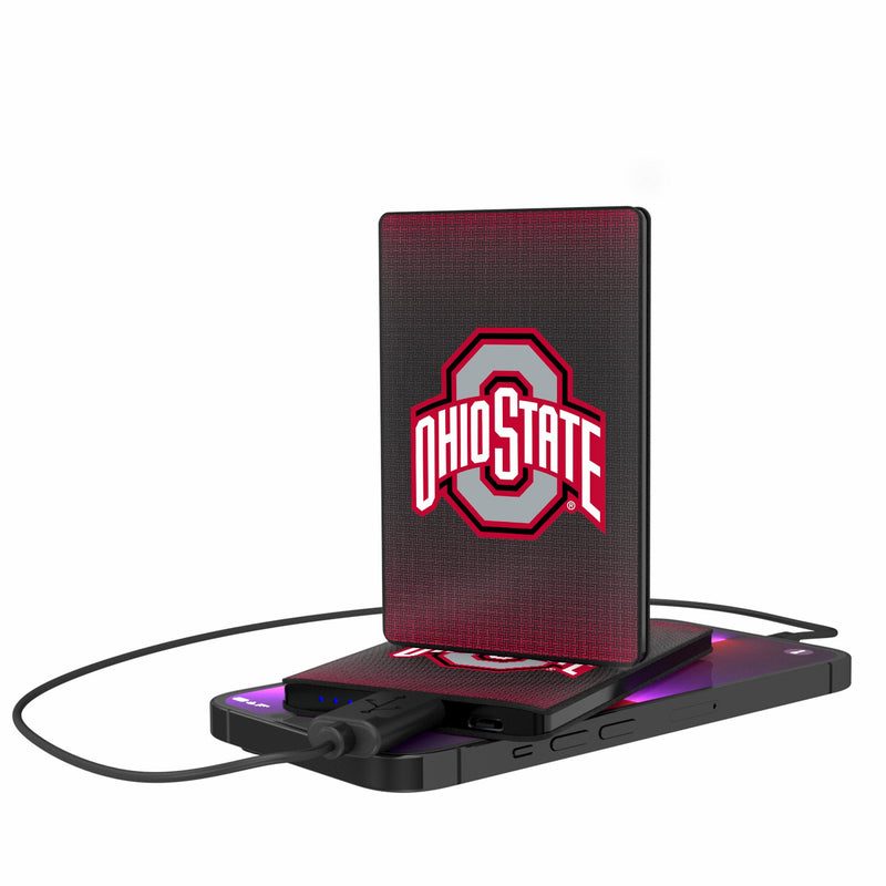 Ohio State University Buckeyes Linen 2500mAh Credit Card Powerbank