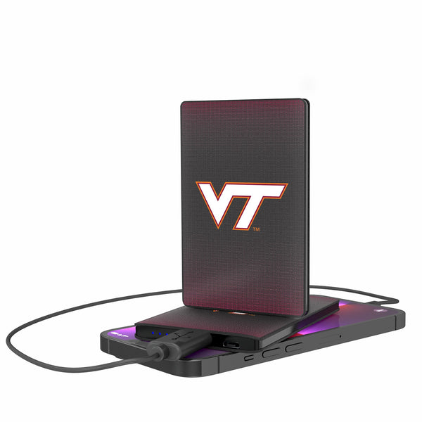 Virginia Tech Hokies Linen 2500mAh Credit Card Powerbank