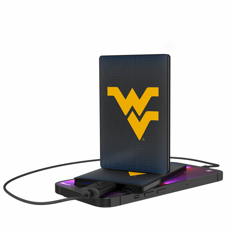 West Virginia University Mountaineers Linen 2500mAh Credit Card Powerbank