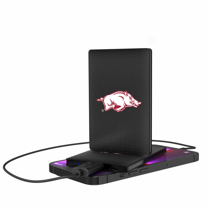 University of Arkansas Fayetteville Razorbacks Linen 2500mAh Credit Card Powerbank