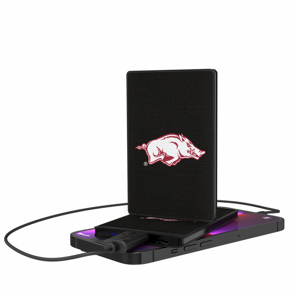 University of Arkansas Fayetteville Razorbacks Solid 2500mAh Credit Card Powerbank