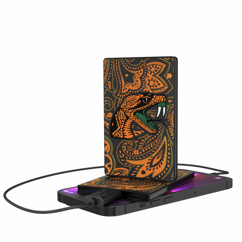 Florida A&M University Rattlers Paisley 2500mAh Credit Card Powerbank