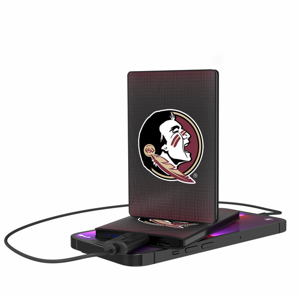 Florida State University Seminoles Linen 2500mAh Credit Card Powerbank