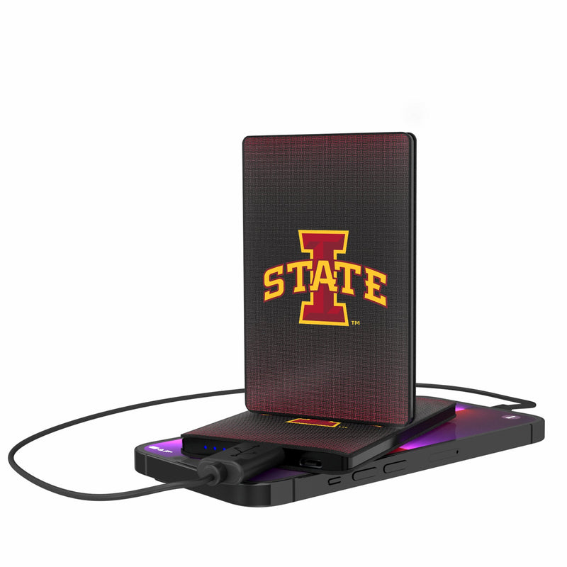 Iowa State University Cyclones Linen 2500mAh Credit Card Powerbank