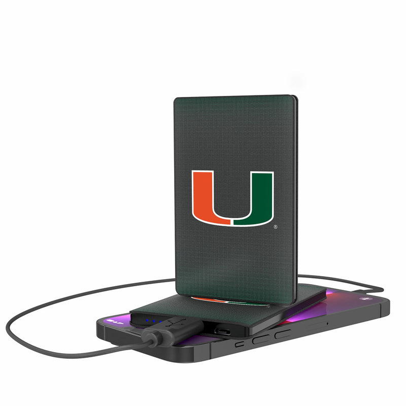 University of Miami Hurricanes Linen 2500mAh Credit Card Powerbank