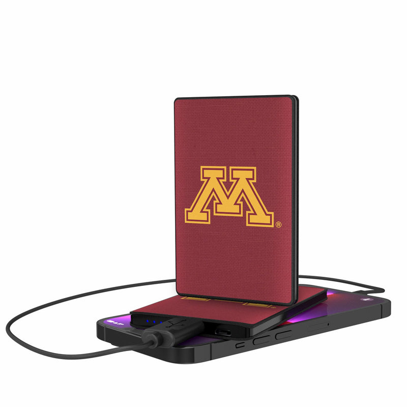 University of Minnesota Golden Gophers Solid 2500mAh Credit Card Powerbank