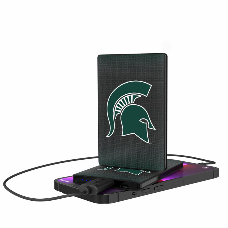 Michigan State University Spartans Linen 2500mAh Credit Card Powerbank