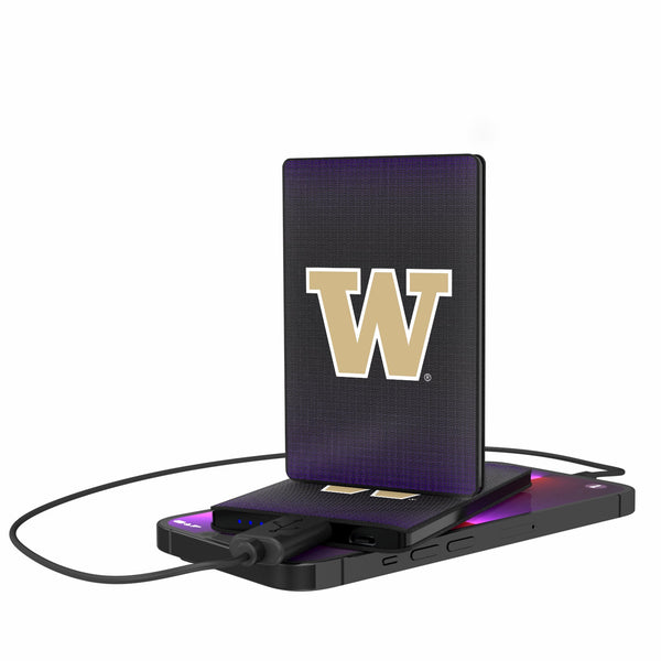 University of Washington Huskies Linen 2500mAh Credit Card Powerbank