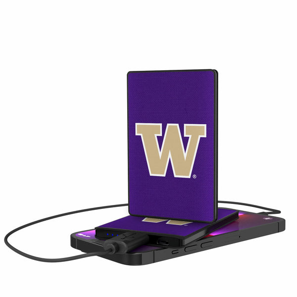 University of Washington Huskies Solid 2500mAh Credit Card Powerbank