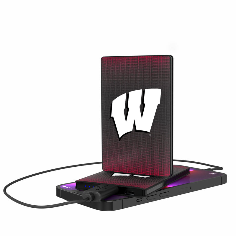 University of Wisconsin Badgers Linen 2500mAh Credit Card Powerbank