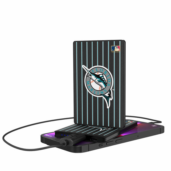 Miami Marlins 1993-2011 - Cooperstown Collection Pinstripe 2500mAh Credit Card Powerbank