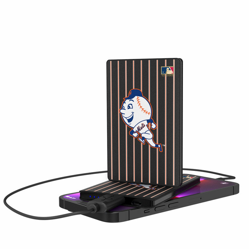 New York Mets 2014 - Cooperstown Collection Pinstripe 2500mAh Credit Card Powerbank