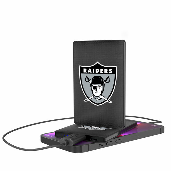 Oakland Raiders 1963 Historic Collection Linen 2500mAh Credit Card Powerbank