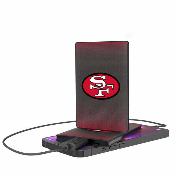 San Francisco 49ers Historic Collection Linen 2500mAh Credit Card Powerbank