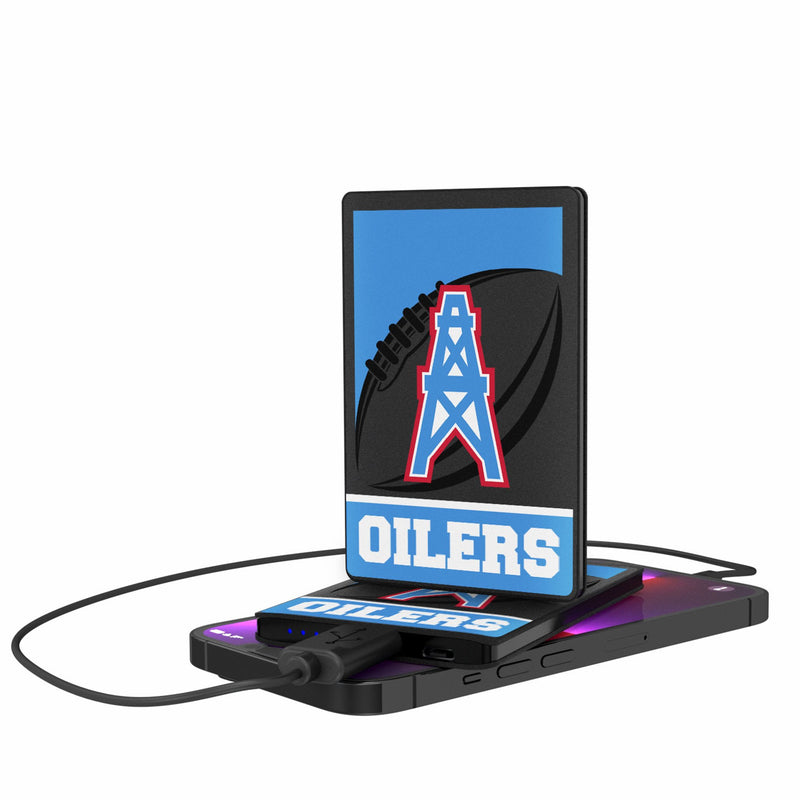 Houston Oilers Historic Collection Passtime 2500mAh Credit Card Powerbank