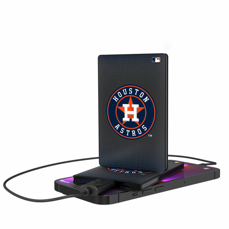 Houston Astros Linen 2500mAh Credit Card Powerbank