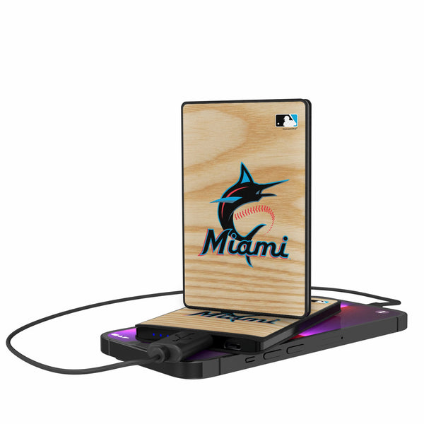 Miami Marlins Baseball Bat 2500mAh Credit Card Powerbank