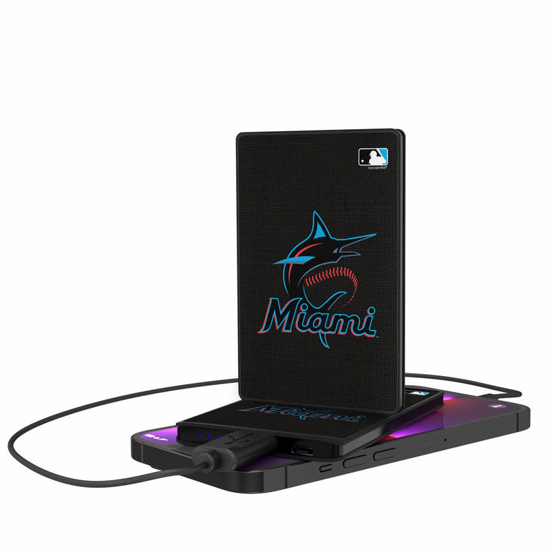 Miami Marlins Solid 2500mAh Credit Card Powerbank