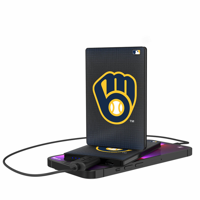 Milwaukee Brewers Linen 2500mAh Credit Card Powerbank