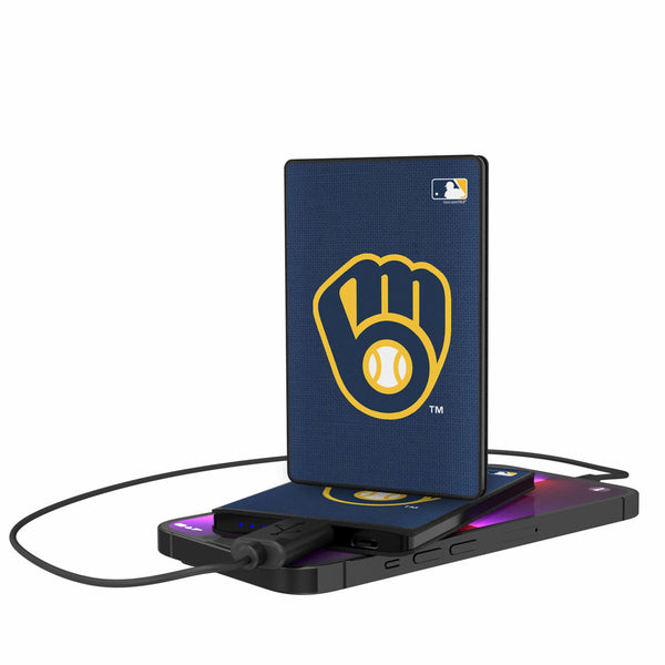 Milwaukee Brewers Solid 2500mAh Credit Card Powerbank