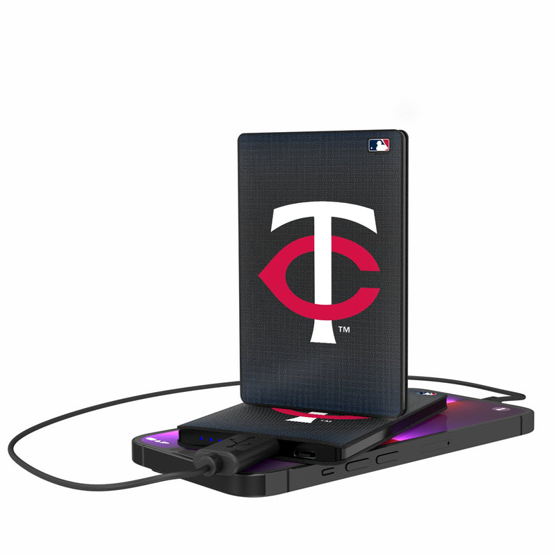 Minnesota Twins Linen 2500mAh Credit Card Powerbank