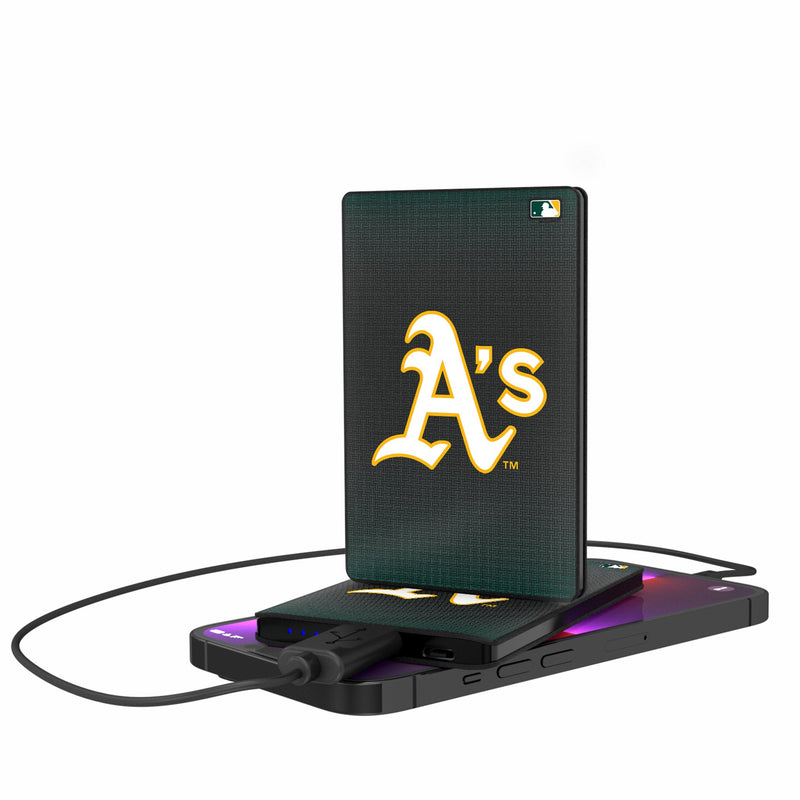 Oakland Athletics Linen 2500mAh Credit Card Powerbank