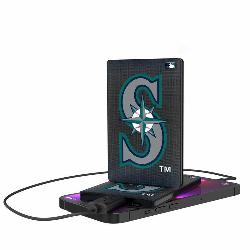 Seattle Mariners Linen 2500mAh Credit Card Powerbank