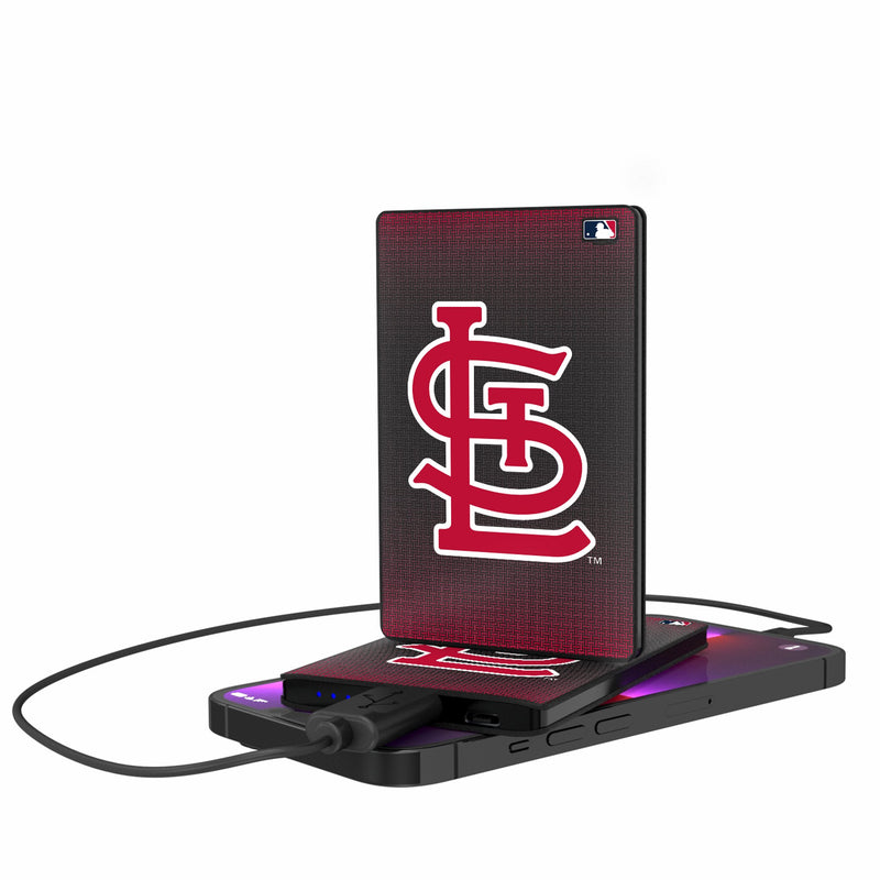 St Louis Cardinals Linen 2500mAh Credit Card Powerbank