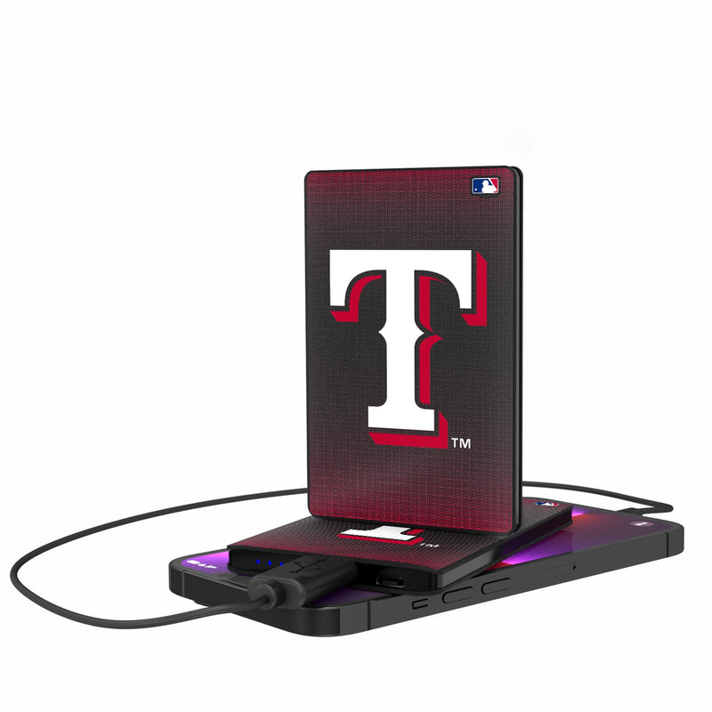 Texas Rangers Linen 2500mAh Credit Card Powerbank